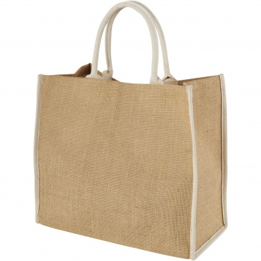 Logo trade promotional items picture of: Harry coloured edge jute tote bag 25L