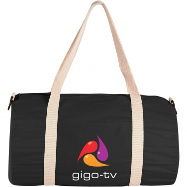 Logo trade promotional giveaways picture of: Cochichuate cotton barrel duffel bag 25L