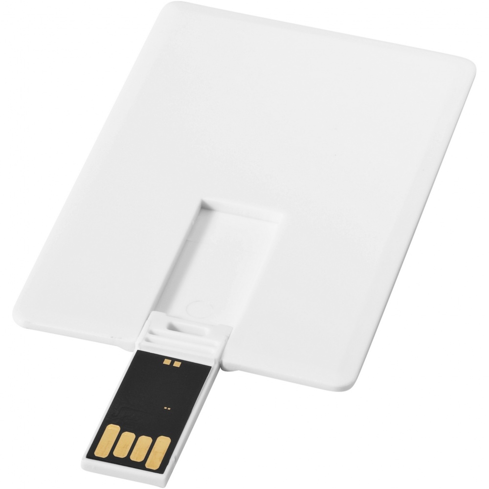 Logo trade promotional giveaways image of: Slim card-shaped 2GB USB flash drive