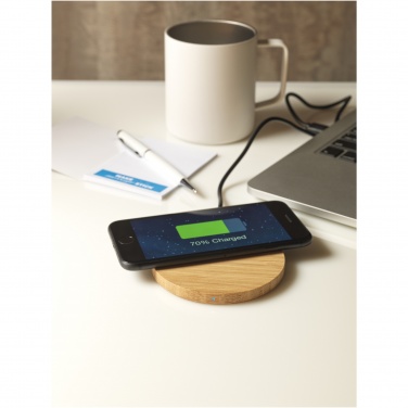 Logo trade promotional giveaway photo of: Essence 5W bamboo wireless charging pad