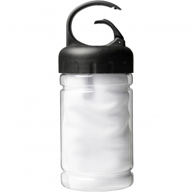 Logo trade promotional merchandise photo of: Remy cooling towel in PET container