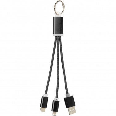 Logotrade promotional giveaways photo of: Metal 3-in-1 charging cable with keychain