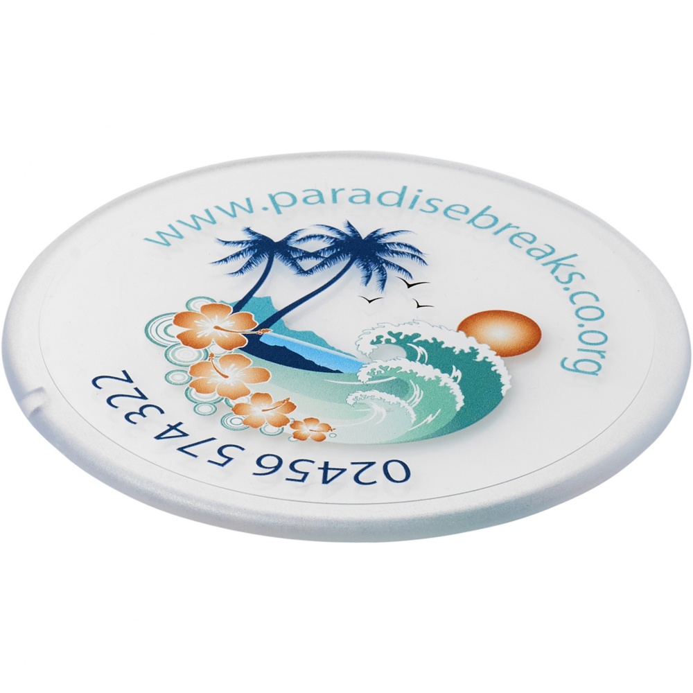 Logo trade promotional merchandise picture of: Renzo round plastic coaster