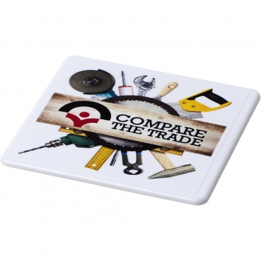 Logo trade promotional merchandise picture of: Renzo square plastic coaster