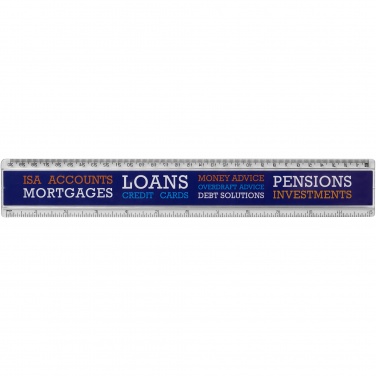 Logo trade business gift photo of: Ellison 30 cm plastic insert ruler