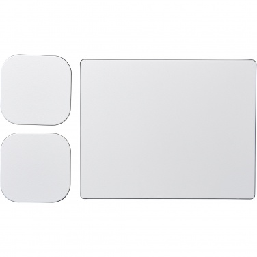 Logo trade corporate gift photo of: Brite-Mat® mouse mat and coaster set combo 3