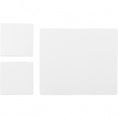 Logo trade corporate gift photo of: Q-Mat® mouse mat and coaster set combo 3