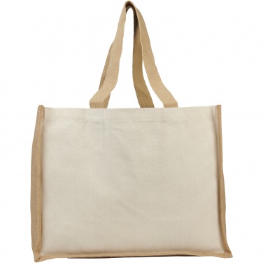 Logotrade promotional merchandise picture of: Varai 320 g/m² canvas and jute shopping tote bag 23L