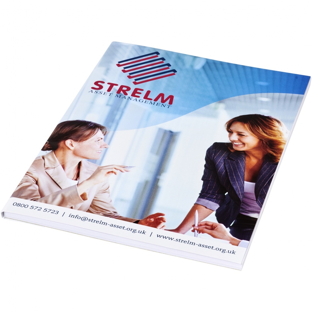 Logo trade promotional giveaways picture of: Desk-Mate® A5 notepad wrap over cover