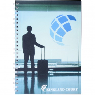 Logo trade promotional merchandise picture of: Desk-Mate® wire-o A5 notebook PP cover