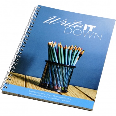 Logo trade promotional products image of: Desk-Mate® A5 spiral notebook