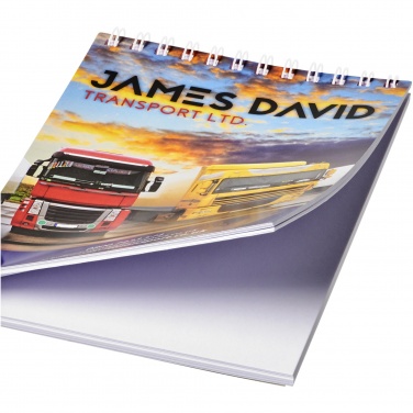 Logo trade promotional giveaways image of: Desk-Mate® spiral A6 notebook