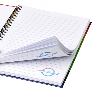 Logo trade promotional gifts image of: Wire-o A4 notebook hard cover