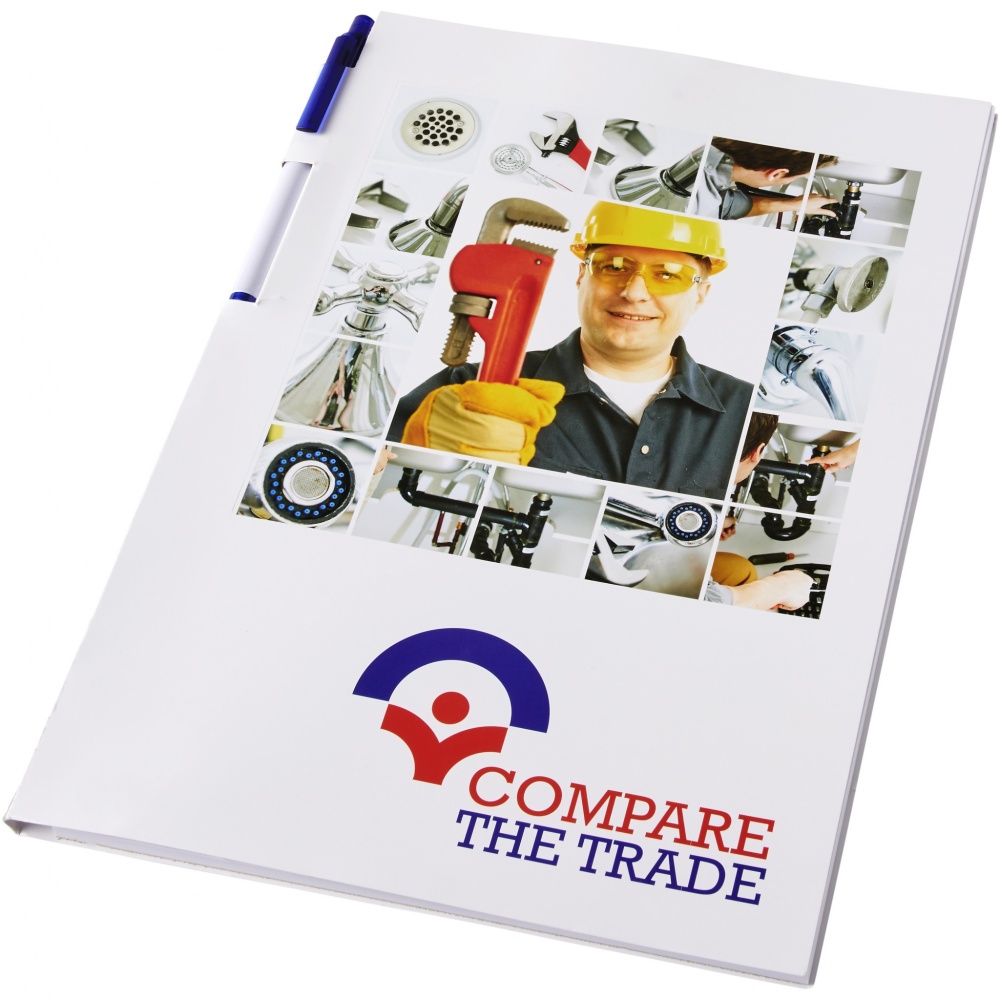 Logo trade corporate gift photo of: Essential conference pack A4 notepad and pen