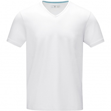 Logo trade corporate gifts picture of: Kawartha short sleeve men's organic V-neck t-shirt