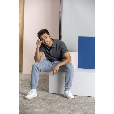 Logo trade promotional items image of: Graphite short sleeve men’s organic polo