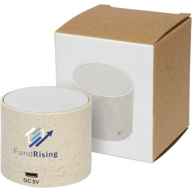Logo trade advertising products picture of: Kikai wheat straw Bluetooth® speaker