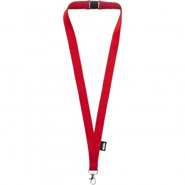Logo trade business gifts image of: Tom recycled PET lanyard with breakaway closure