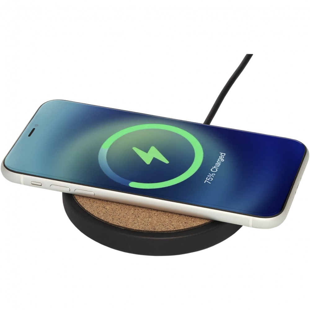 Logotrade promotional merchandise image of: Kivi 10W limestone/cork wireless charging pad