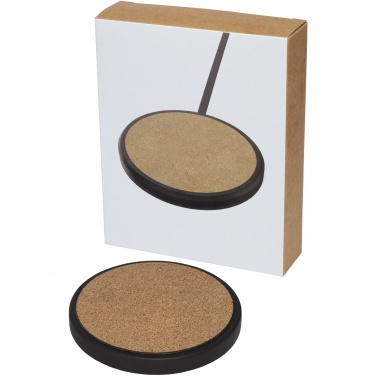 Logo trade promotional products image of: Kivi 10W limestone/cork wireless charging pad