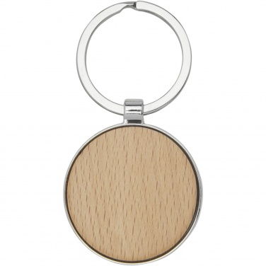Logotrade advertising products photo of: Moreno beech wood round keychain
