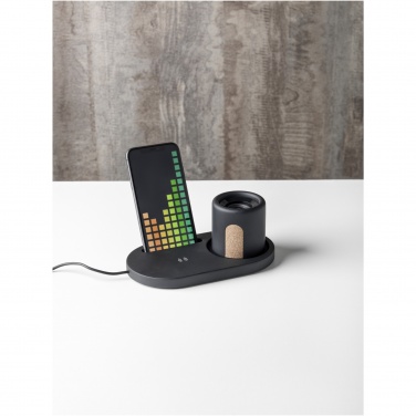 Logo trade promotional gift photo of: Klip 5W wireless charging desk organizer