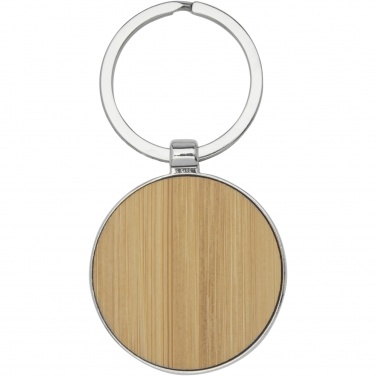 Logo trade advertising products image of: Nino bamboo round keychain