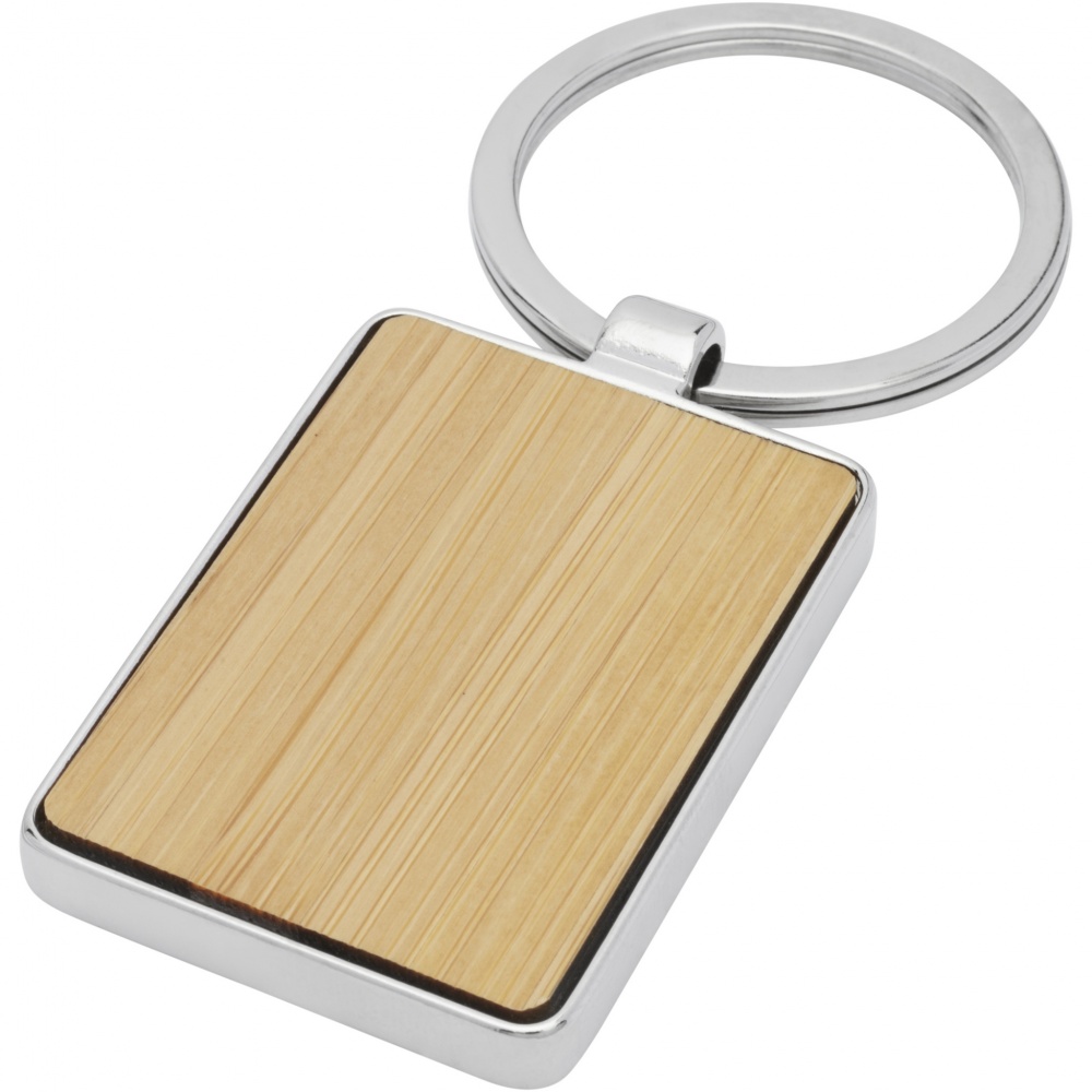 Logotrade promotional item image of: Neta bamboo rectangular keychain