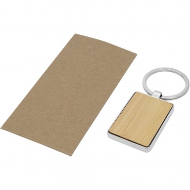 Logo trade promotional products picture of: Neta bamboo rectangular keychain