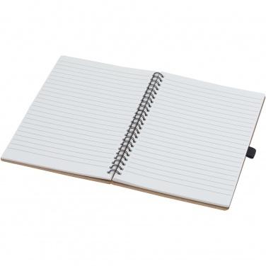 Logotrade corporate gift picture of: Cobble A5 wire-o recycled cardboard notebook with stone paper