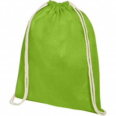 Logo trade promotional items image of: Oregon 140 g/m² cotton drawstring bag 5L