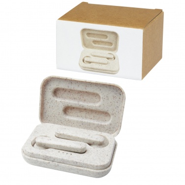 Logotrade promotional item image of: Nantai wheat straw True Wireless earbuds