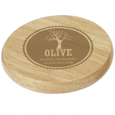 Logo trade promotional merchandise image of: Scoll wooden coaster with bottle opener