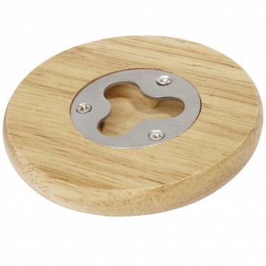 Logo trade promotional merchandise photo of: Scoll wooden coaster with bottle opener