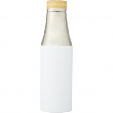 Logo trade promotional giveaway photo of: Hulan 540 ml copper vacuum insulated stainless steel bottle with bamboo lid