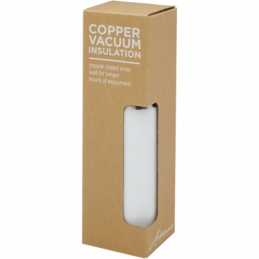 Logo trade promotional giveaways image of: Hulan 540 ml copper vacuum insulated stainless steel bottle with bamboo lid