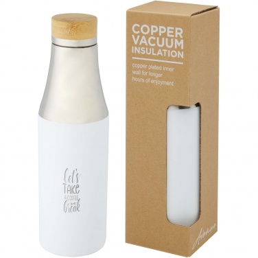 Logotrade advertising product image of: Hulan 540 ml copper vacuum insulated stainless steel bottle with bamboo lid