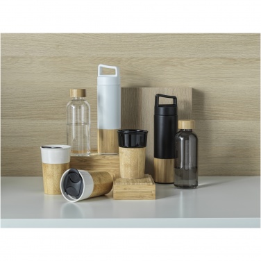 Logo trade advertising product photo of: Torne 540 ml  stainless steel bottle with bamboo outer wall