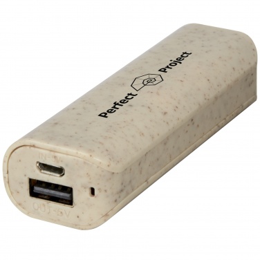 Logotrade promotional product picture of: Yoko 1200mAh wheat straw power bank