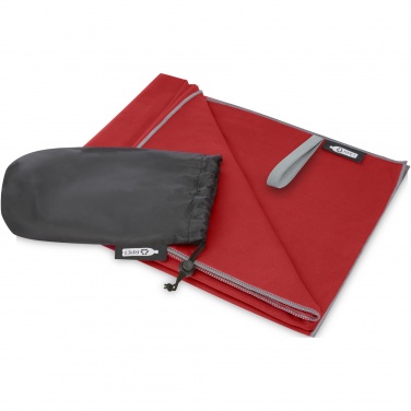 Logo trade promotional giveaway photo of: Pieter recycled PET ultra lightweight and quick dry towel 130 x 80 cm