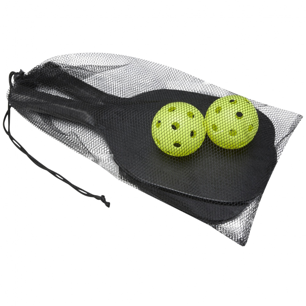 Logo trade promotional gift photo of: Enrique paddle set in mesh pouch