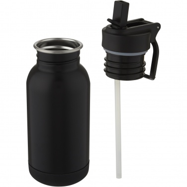 Logotrade promotional item image of: Lina 400 ml stainless steel sport bottle with straw and loop