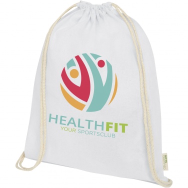 Logo trade advertising products picture of: Orissa 140 g/m² organic cotton drawstring bag 5L