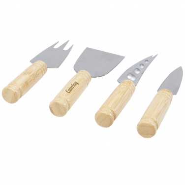 Logotrade advertising product picture of: Cheds 4-piece bamboo cheese set