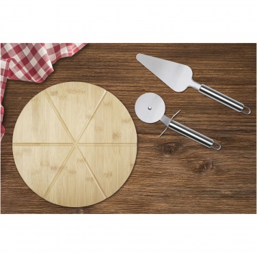 Logotrade promotional giveaway image of: Mangiary bamboo pizza peel and tools