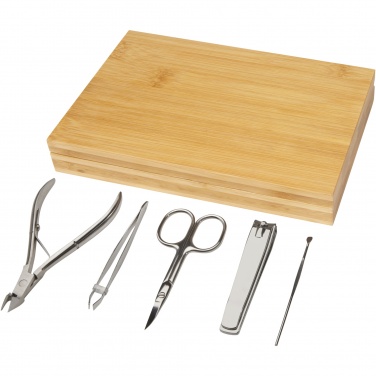 Logo trade promotional product photo of: Ladia 5-piece bamboo manicure set