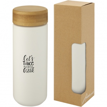 Logo trade advertising products picture of: Lumi 300 ml ceramic tumbler with bamboo lid