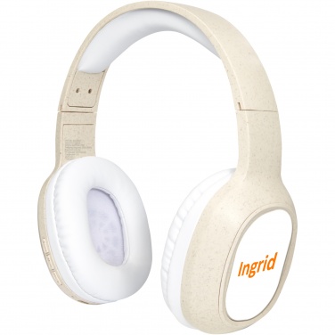 Logotrade promotional giveaway picture of: Riff wheat straw Bluetooth® headphones with microphone