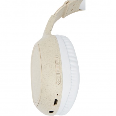 Logotrade promotional merchandise image of: Riff wheat straw Bluetooth® headphones with microphone