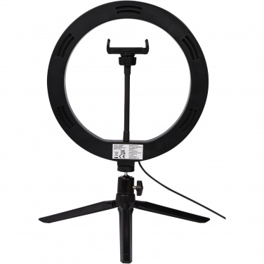 Logotrade promotional product image of: Studio ring light for selfies and vlogging with phone holder and tripod